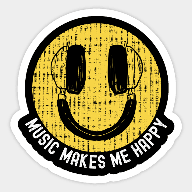 Music Makes Me Happy Sticker by ArtOfDJShop